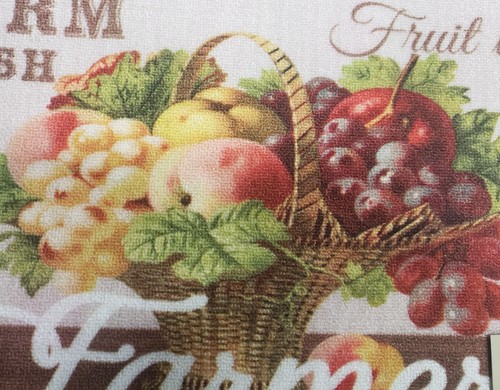 Printed Nylon Kitchen Rug (nonskid back)(18"x30") FARM FRESH FRUITS BASKET, AL - Picture 16 of 24