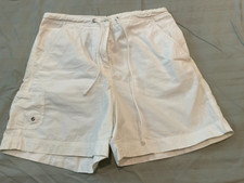 Slightly Used White RALPH LAUREN Drawstring Waist Shorts Petite 6 100 Cotton