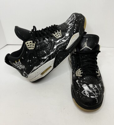 Jordan Retro LS oreo 2015 Nike Shoes Sneakers Black Mens US CUSTOM  EUC