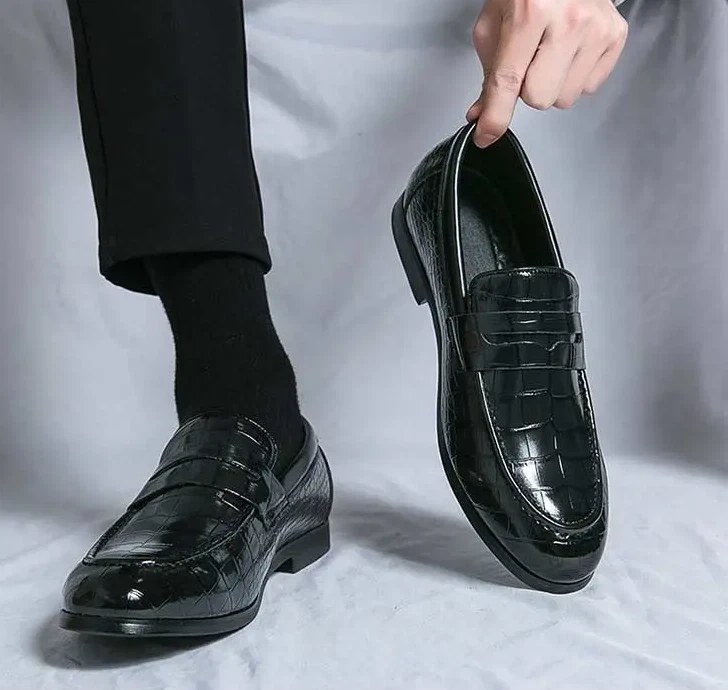 Men Oxfords Shoes Leather Slip On Dress Shoes Mens Casual Shoes Loafers Shoes