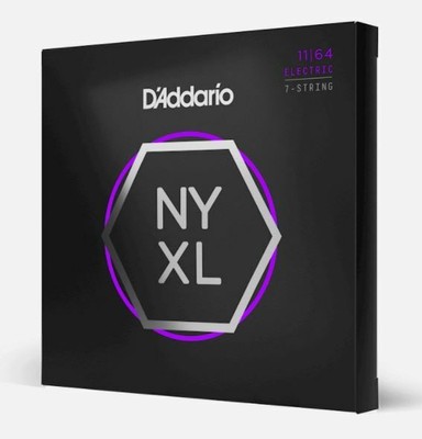 D'Addario NYXL1164 NYXL 7-String Nickel Wound Electric Guitar Strings - Medium, 