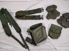 USGI Alice Pistol Belt Suspenders Pouches Kit 6 Piece Very Nice Condition 