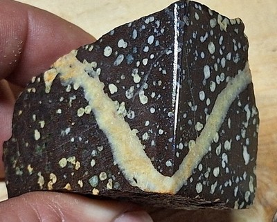Rare Banded Amygdaloidal Basalt With Epidote Calcite And More - Polished