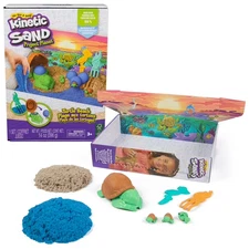 Kinetic Sand Project Planet Turtle Beach – 14 oz Play Sand, Eco Tools & Molds