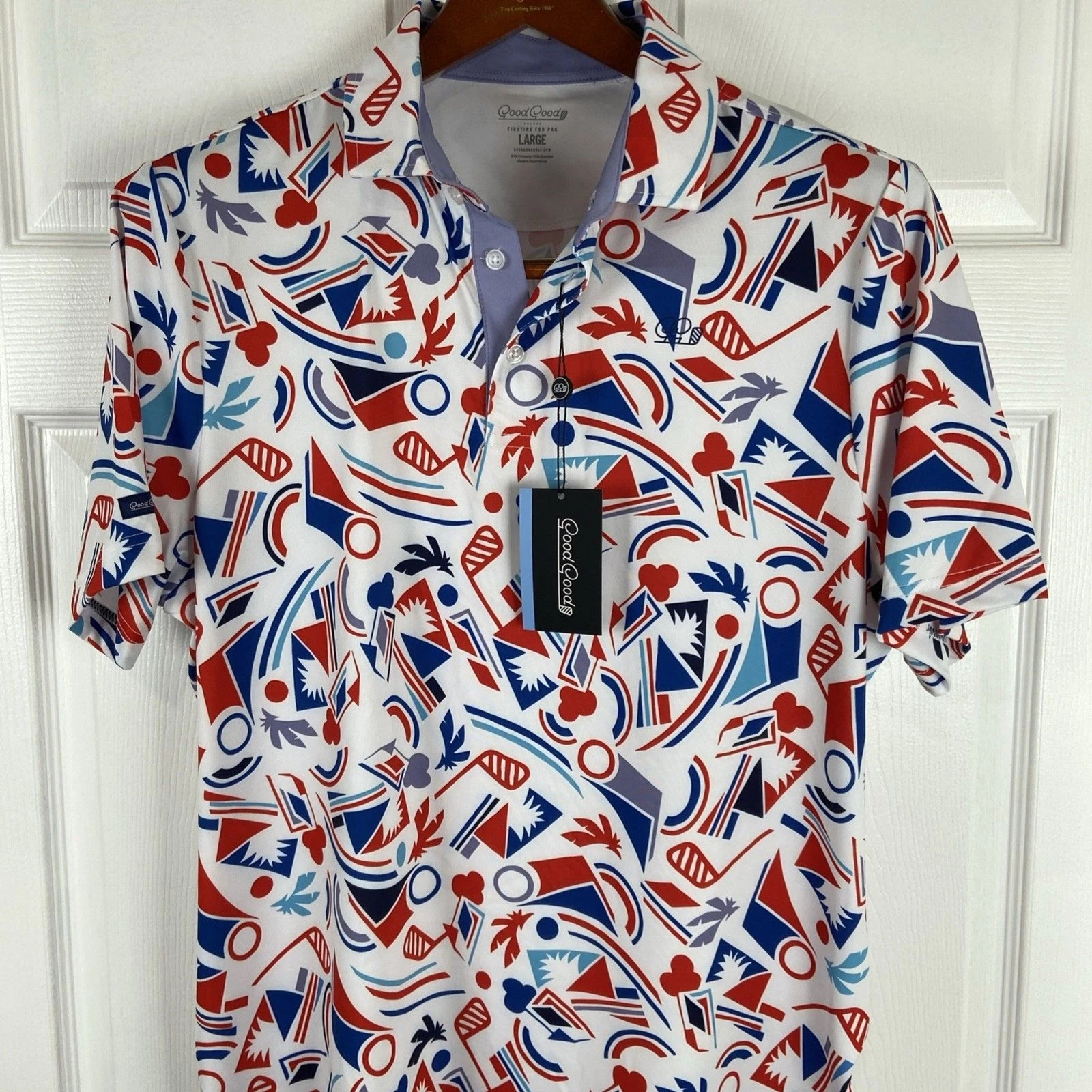 Good Good Golf Mens Proud & True Performance Polo Shirt Casual NEW Mens Large