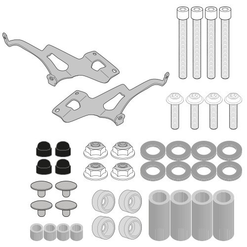 Set Erweiterung Givi A9058A FüR Windschutzscheibe 9058A, Royal Enfield Super Me-image