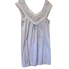 Vintage Bernet Floral Lace Nightie S Cottagecore Coquette Chemise Slip Dress