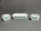 Set Of 2 Pyrex 501-B 1-1/2 Cup Amish Butterprint & 0503 1-1/2 Qt Ovenware USA