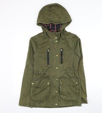 Womens UK Size 6 Topshop Green Parka Coat