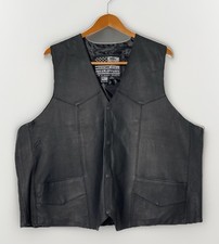 USA Bikers Dream Apparel Leather Motorcycle Vest NWT Mens 50 Biker Riding