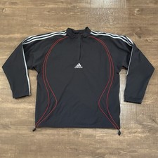 Adidas ClimaWarm LiverPool Crest Fleece Lined Pullover Jacket Mens Vintage M F5