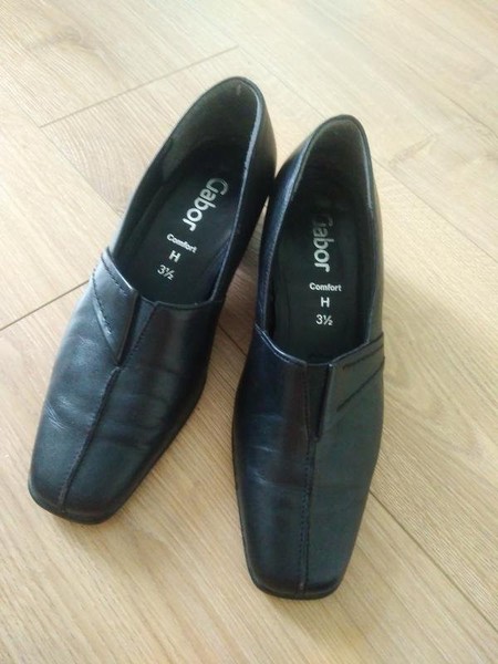 Women Gabor Heels Black Leather 37.5 #7UUH