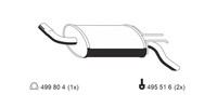 EndschalldäMpfer NachschalldäMpfer Ernst 520003 FüR Twingo Renault 1 C063 C064