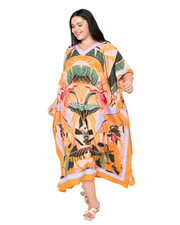 Plus Size Women’s Kaftan Dress Boho Maxi Lounge Wear Beach Cover Up Printed Gown