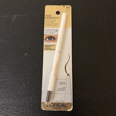 L'Oreal Paris Waterproof Satin Glide Eyeliner Pencil, #102 Brown,