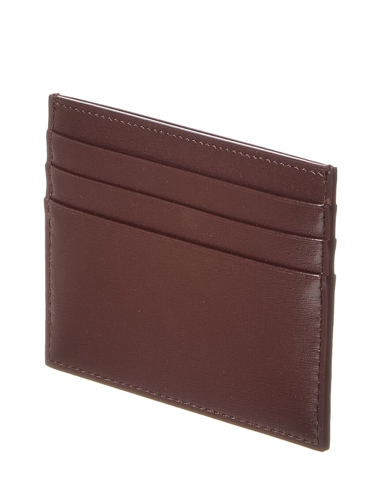 Tarjetero Celine Triomphe de cuero marrón para mujer Foto 2 de 3