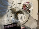 Vintage Electric Gone With The Wind Style Lamp With Floral Tam Shade — photo 7
