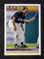 1993 Upper Deck #521 Eric Young Colorado Rockies Rookie RC Baseball Card. rookie card picture