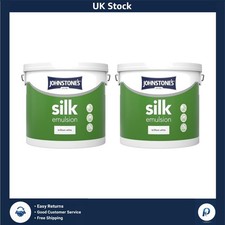 Brilliant White Silk Emulsion Paint - 5L Pail of 2, Ideal for High Traffic Areas 8.00 per litre