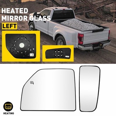 Upper+Lower Mirror Glass For Ford F-250 F-350 F450 Super Duty Driver Side Tow LH