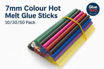 7 mm x 150 mm Farbe Heißklebesticks | Hobby Handwerk DIY Formen | 10/30/50 Stück