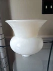 Vintage White Milk Glass Torchiere Floor Lamp Light Shade 8” W & 2-1/4 Fitter
