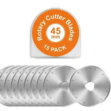 15 Packs 45mm Rotary Cutter Blades 45mm Quilting supplies Rotary Cutter Blade...