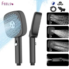 FEELSO Shower Head with Handheld, High Pressure Shower Head Combos 4 Settings