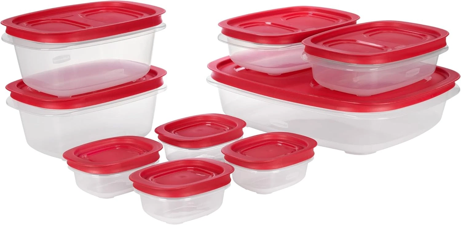 EasyStore Large Containers 18-Piece Set Food Storage Containers W/ Lids