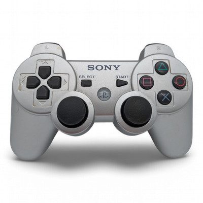 Sony PlayStation 3 Dualshock 3 Controller Silber PS3 Wireless Pad Guter Zustand