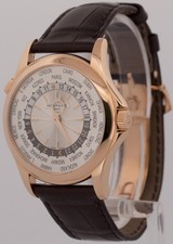 Patek Philippe World Time Complications SILVER 18K Rose Gold 39.5mm 5130R Watch 3