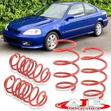 Red Jdm 2 Drop Suspension Lowering Springs Kit For 1992-2000 Honda Civic Eg Ek
