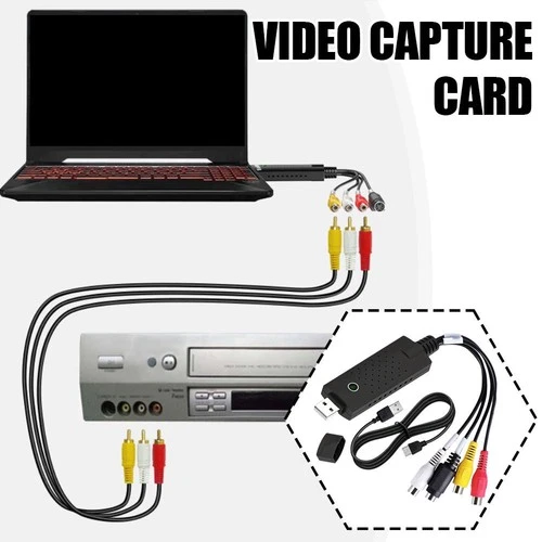USB Video Capture Card Easy Cap VHS VCR Mini DV Hi8 to Digital DVD X1Q8
