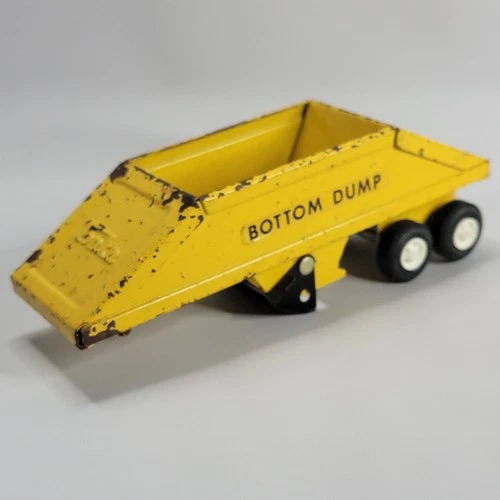 Tonka Bottom Dump Gondola Yellow Metal Tin 55160 Toy Truck Collectible Vintage