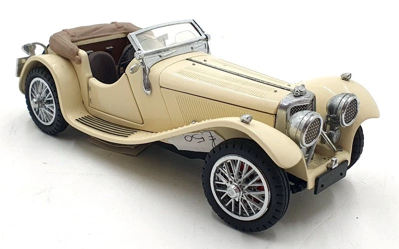 Franklin Mint 1/24 Scale Diecast 6525J - 1933 Jaguar SS-100 - Cream - Image 2 of 4