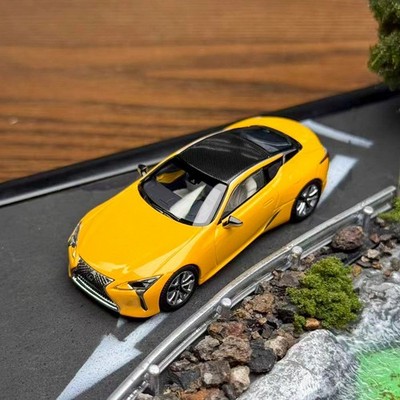 AR 1/64 Scale Lexus LC500 2018 Yellow Diecast Car Model Toy Collection Gift