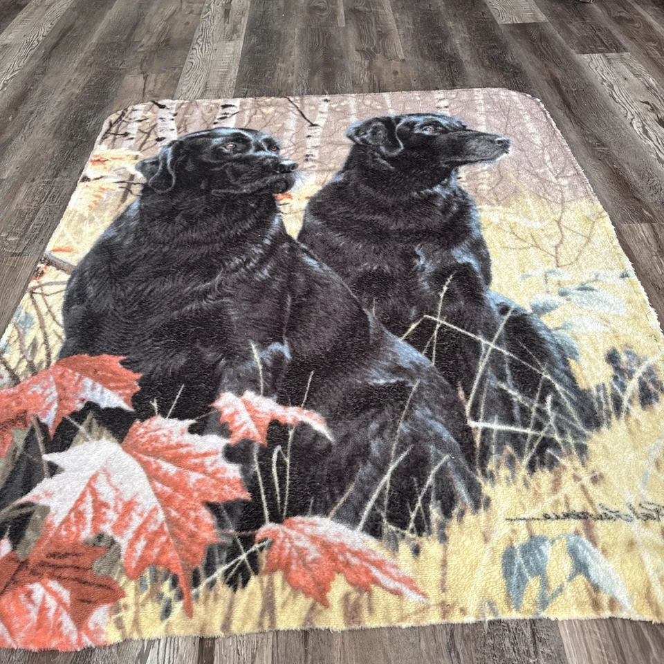 Manta Tiro Labradores Negros Vida Silvestre Artista Rod Lawrence ALTERADO (36) Foto 3 de 3