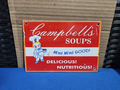 Porcelain Campbell Soup Sign 5.5''×8''