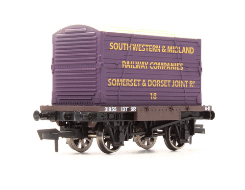Dapol gebrauchter Somerset & Dorset Joint Railway Containerwagen Nr.31955 - Limit | Zustand: Used
