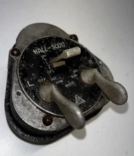RARE HALL-SCOTT Aircraft Magneto Control Switch, Mfg by Delco