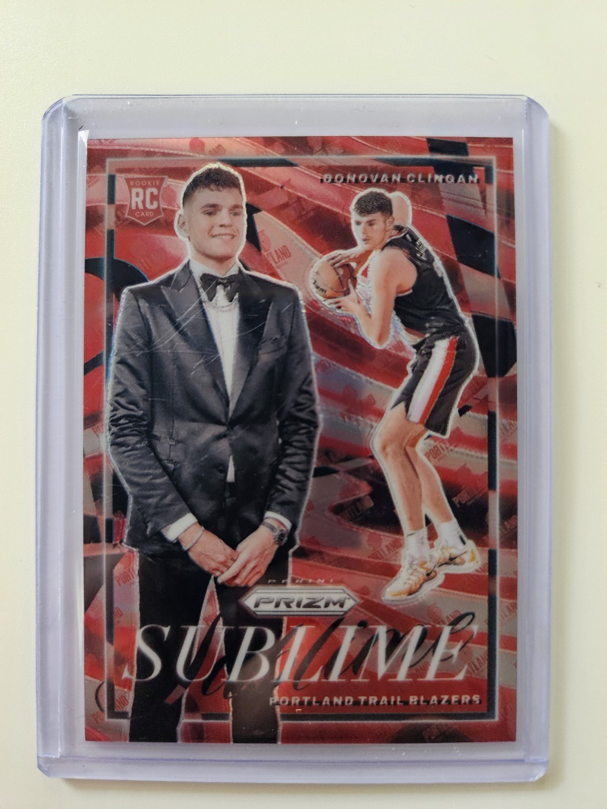 2024 -25 Panini Prizm Donovan Clingan SUBLIME Rare Case Hit Trailblazers