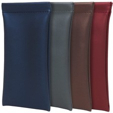 Glasses Case Squeeze Top Sunglasses Sleeve Pouch Leather Case Soft Slip in Ey...