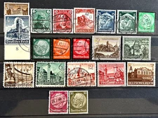 German stamps 3rd Reich stamps Lot of 20 old used stamps /369