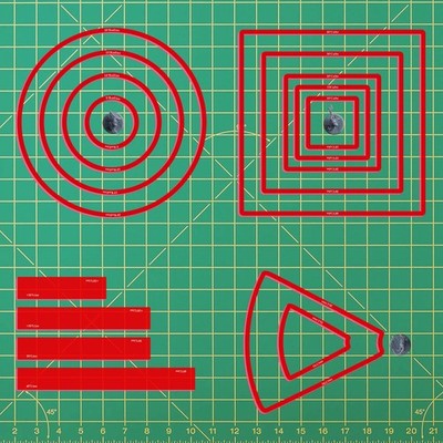 Area of Effect Spell Templates Set of 15   AOE Damage Markers with Cube, Cone...