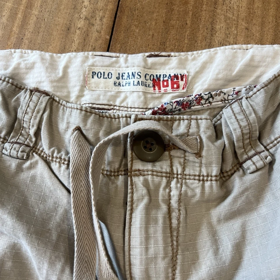 Polo Ralph Lauren Jeans Co. Capri Cargo Pants Hiking Camp Womens 10 Rip Stop - Image 3 of 4