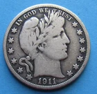 1911-S Barber Half Dollar