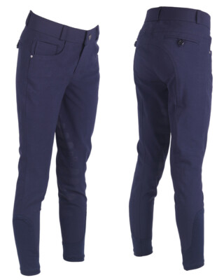 QHP Breeches Boaz Junior Half Seat Navy