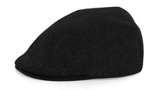 Men's Wool Blend Elastic Ivy Cap Newsboy Hat Black
