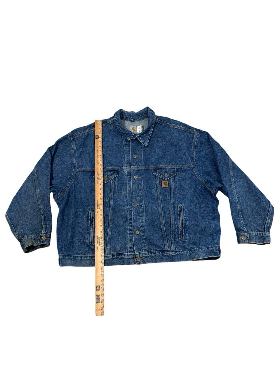 VTG 90s Carhartt Jean Trucker Jacket Mens 4XL JU0998 Denim VTG 90s Carhartt Jean Trucker Jacket Mens 4XL JU0998 Denim