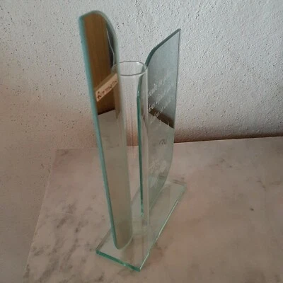 Exclusive Vase mit Spruch - Bild 1 von 3